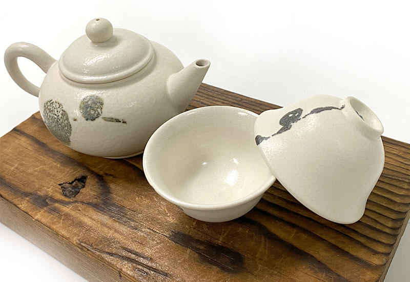 灰釉茶組 